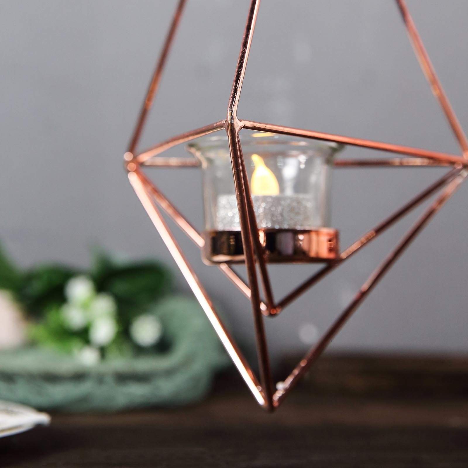 2 Geometric Candle Holders Hanging Decorations