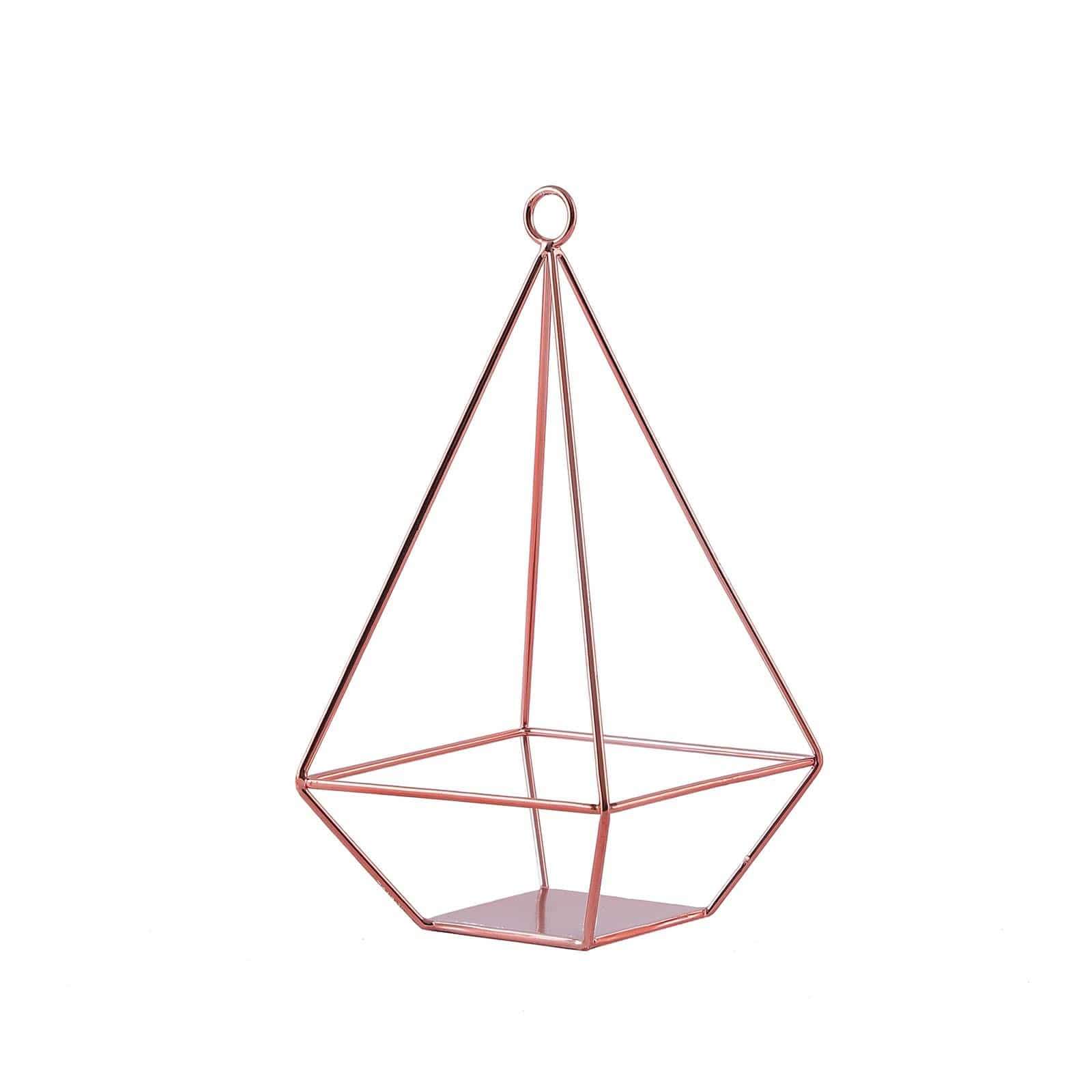 2 pcs 9.5 in tall Geometric Hanging Candle Holders Centerpieces