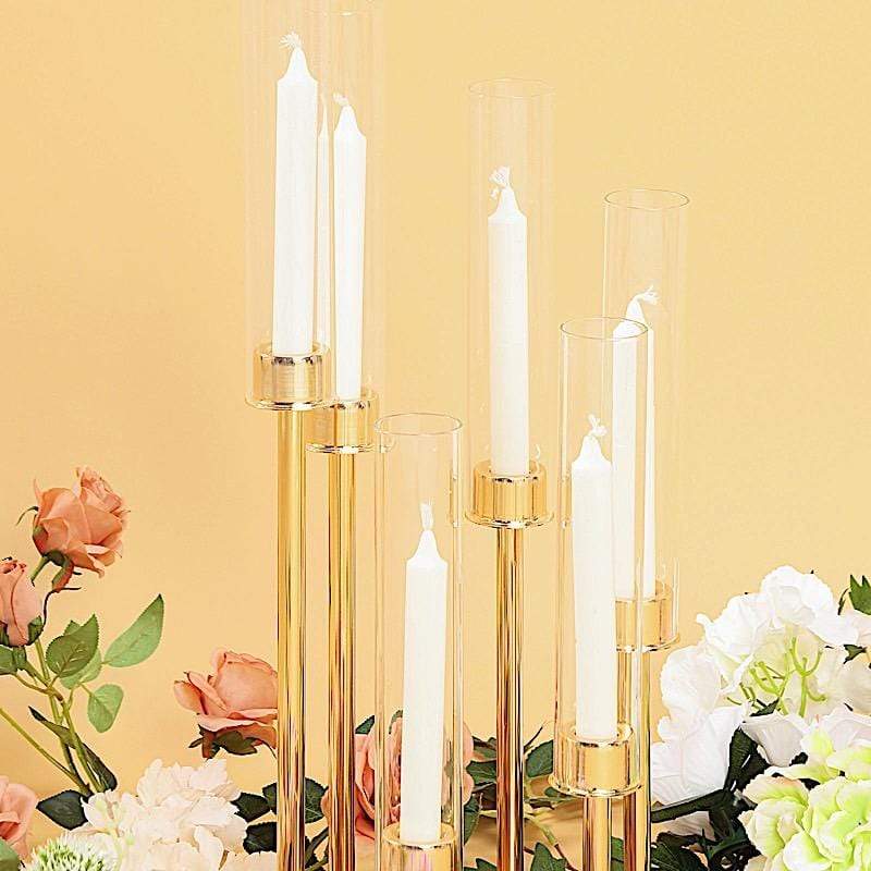24 in tall Candelabra Candle Holder Centerpiece with Glass