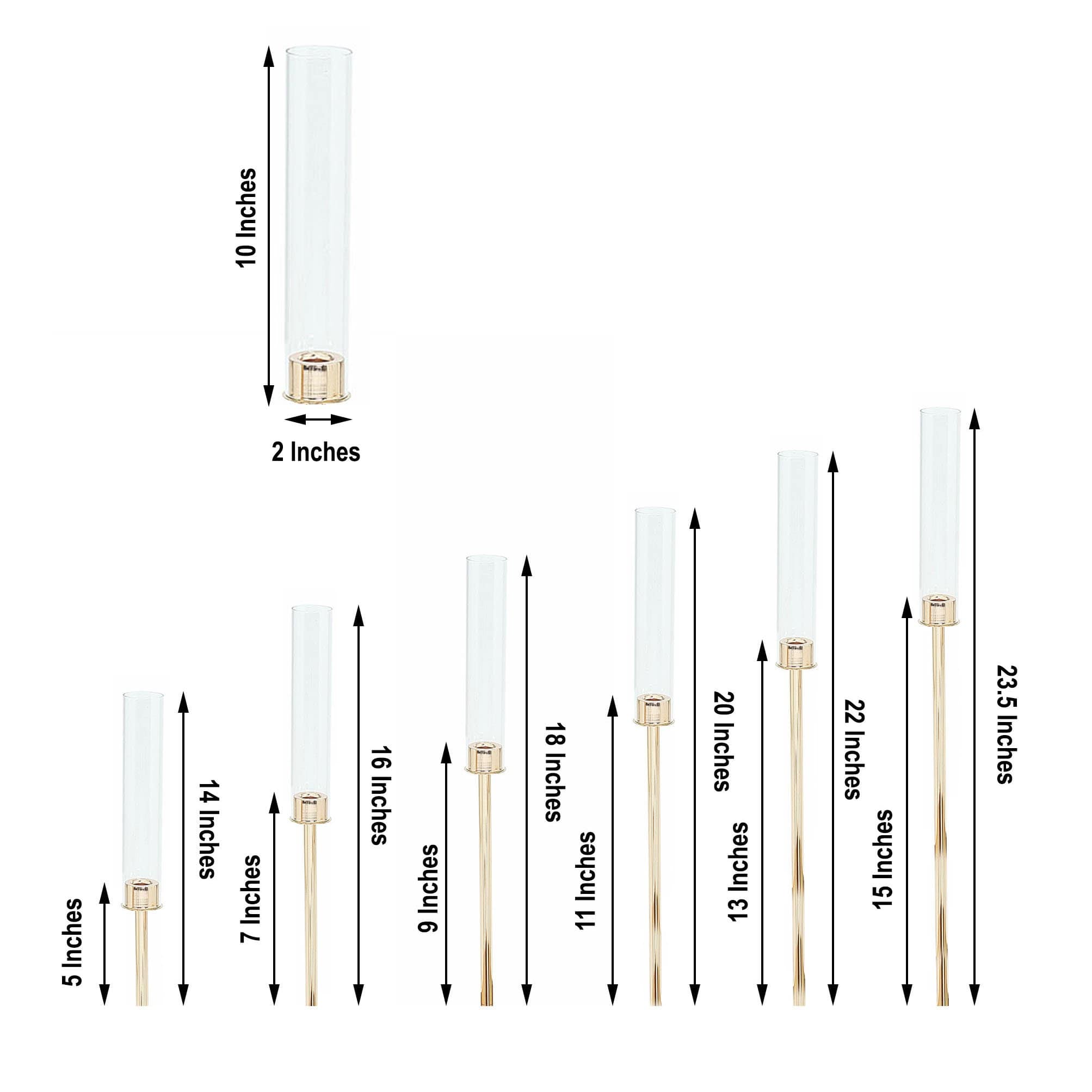 24 in tall Candelabra Candle Holder Centerpiece with Glass