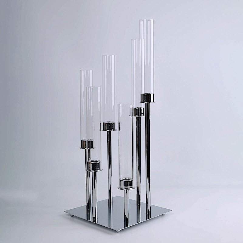 24 in tall Candelabra Candle Holder Centerpiece with Glass