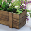 24x6 in Dark Brown Wood Rustic Rectangular Boxes Planter Holders Centerpieces