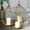 3 Gold Metal 11" Candle Holders Wedding Table Centerpieces