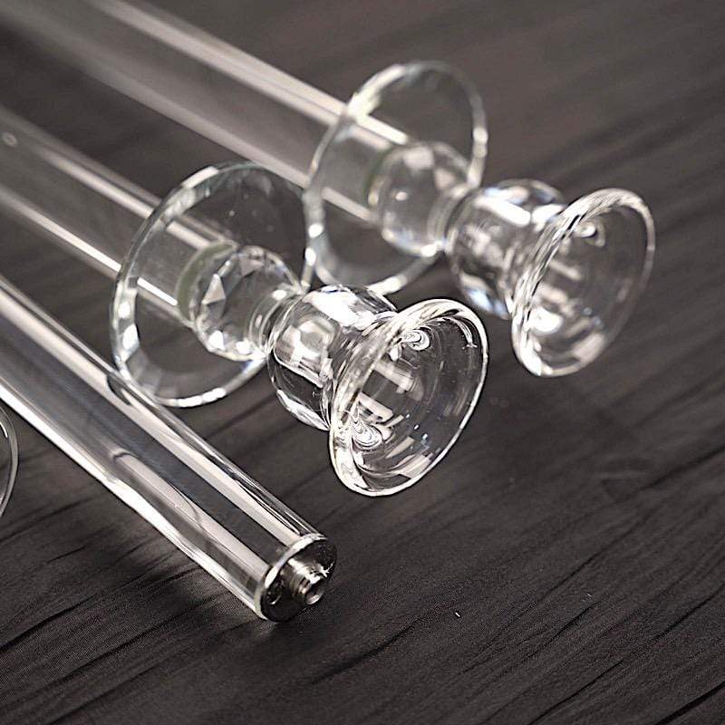33 in tall Clear 7 Arm Crystal Glass Candelabra Pillar Votive Candle Holder