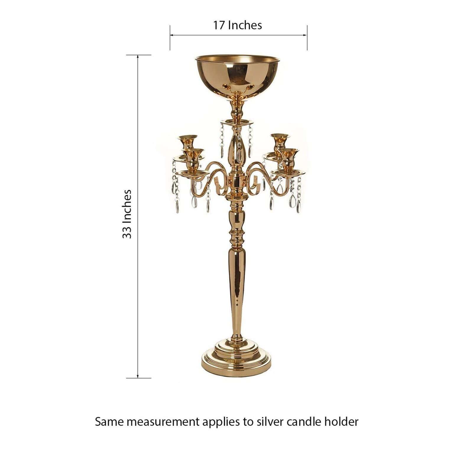 33 in tall Metal Candelabra Candle Holder Centerpiece