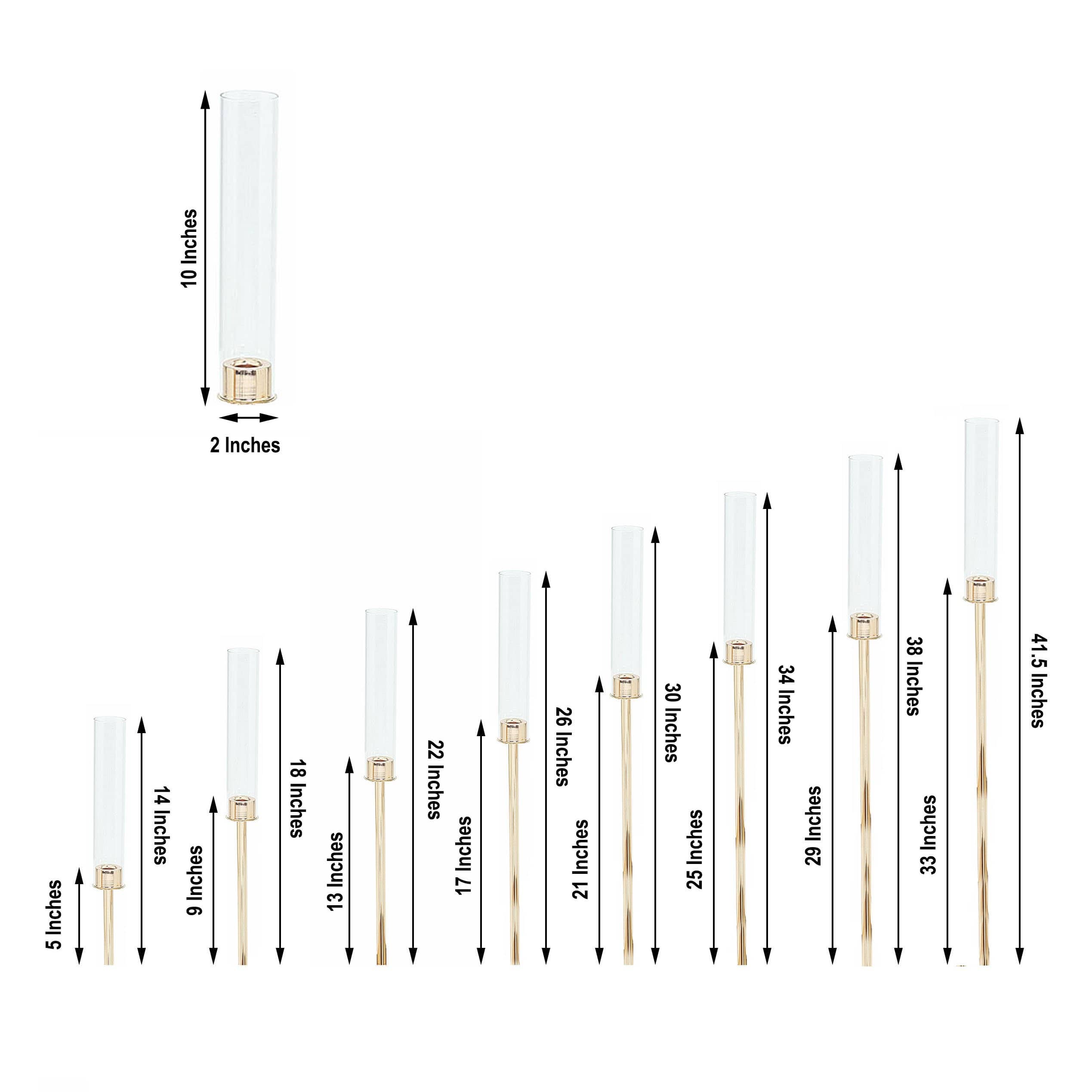 42 in tall Candelabra Candle Holder Centerpiece with Glass