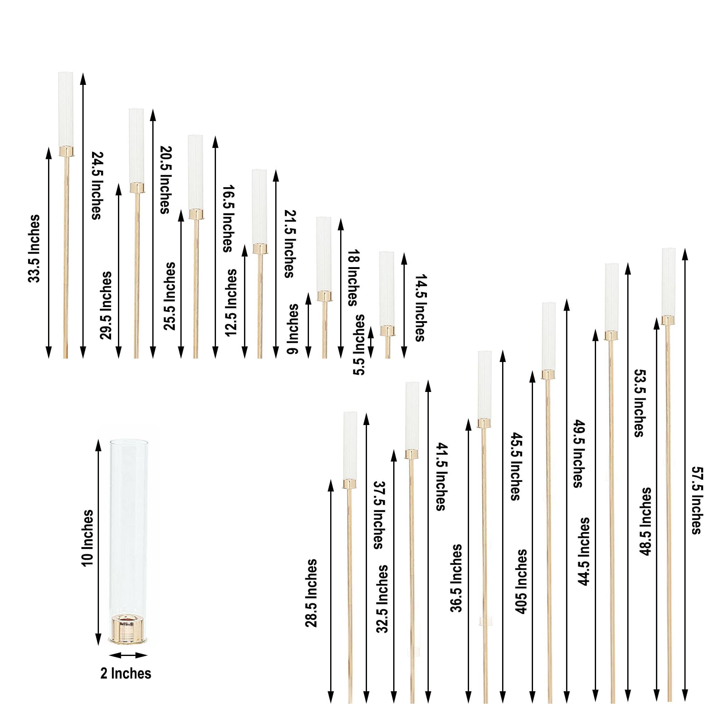 57 in tall Candelabra Candle Holder Centerpiece with Glass