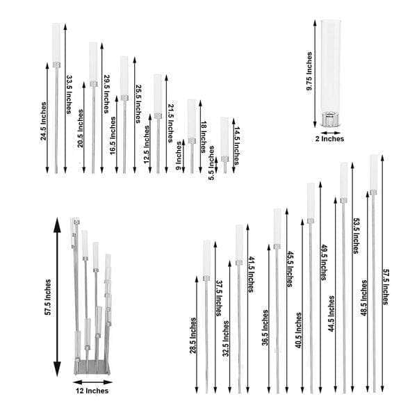 57 in tall Candelabra Candle Holder Centerpiece with Glass