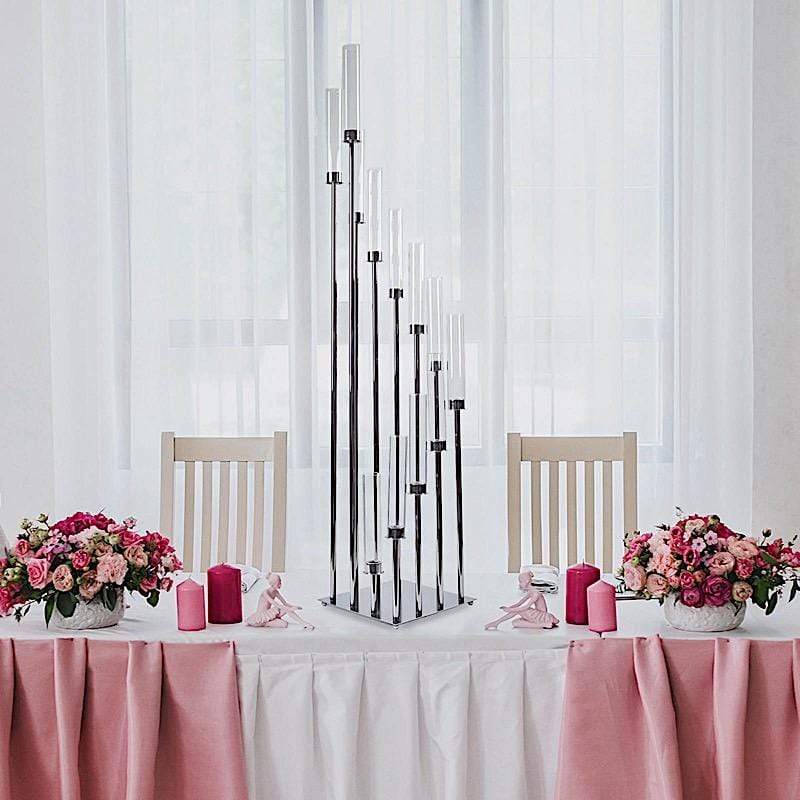 57 in tall Candelabra Candle Holder Centerpiece with Glass