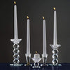 Clear 2.5" tall Crystal Candle and Taper Holder Pedestal