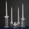 Clear 7" tall Crystal Candle and Taper Holder Pedestal