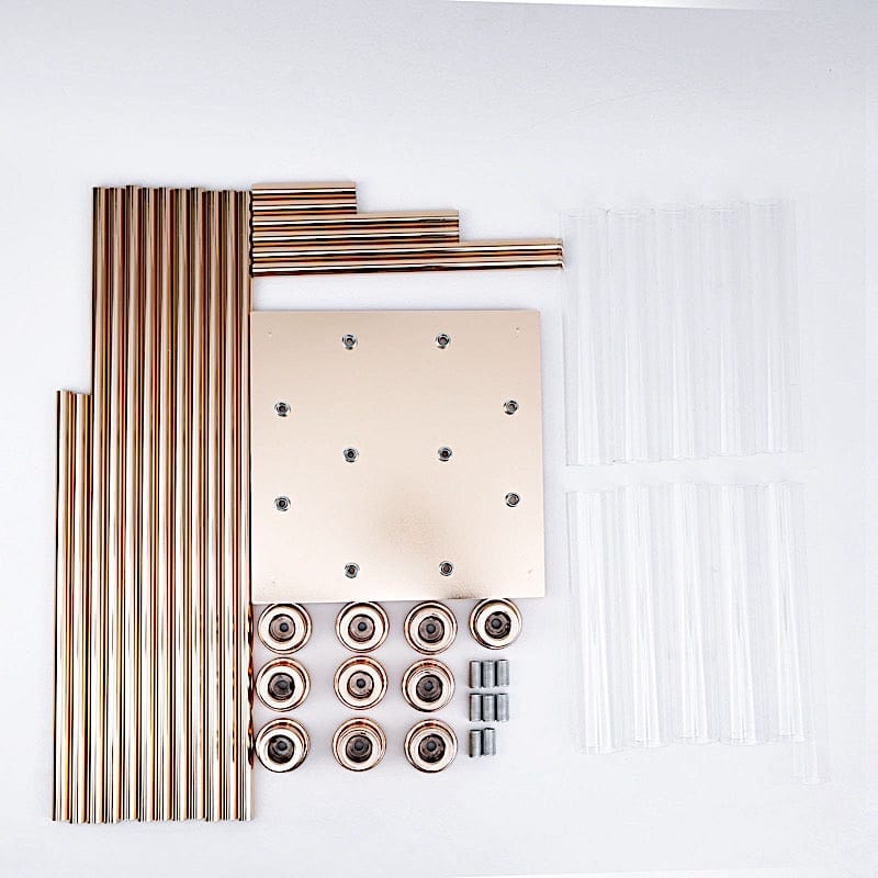 Gold 50 in tall Candelabra Candle Holder Centerpiece with Glass