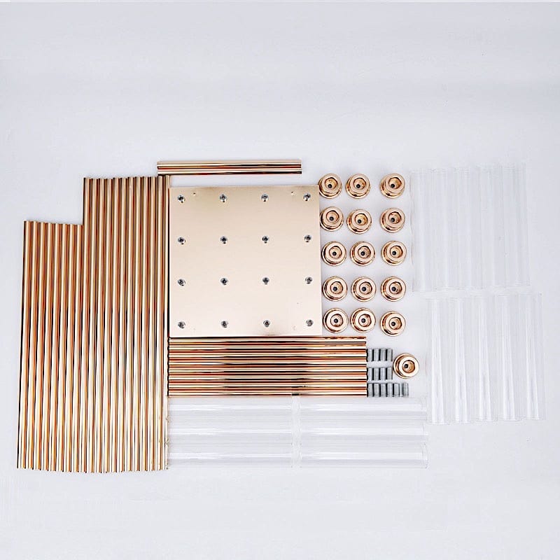 Gold 58 in tall Candelabra Candle Holder Centerpiece with Glass