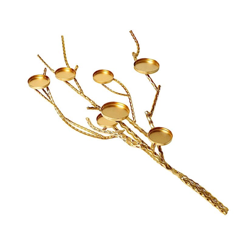 Gold Metal Manzanita Tree Branch Candelabra Candle Holders