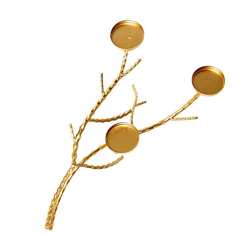 Gold Metal Manzanita Tree Branch Candelabra Candle Holders