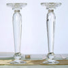 Set of 2 Clear 11" tall Crystal Wedding Centerpieces Risers Candle Holders