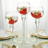 Set of 3 Clear Glass Globe Candle Holders Wedding Vases Centerpieces