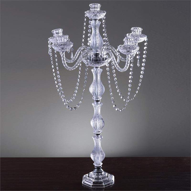Silver 35" tall Crystal Candle Holder Centerpiece