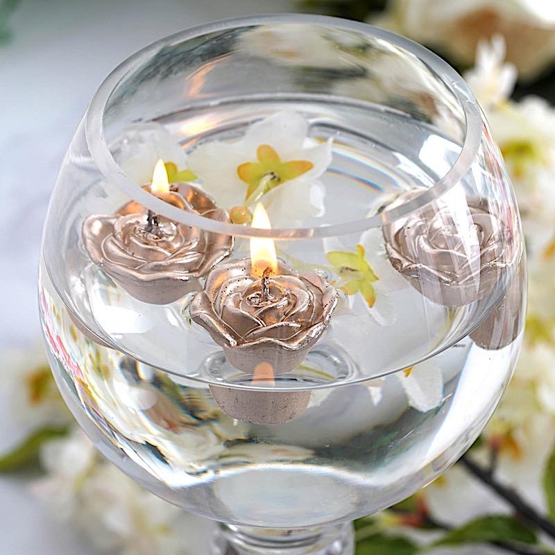 12 pcs 1 in wide Mini Roses Floating Candles