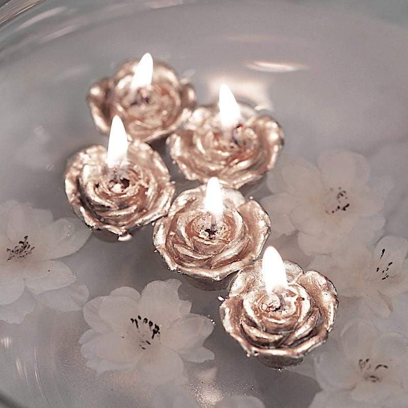 12 pcs 1 in wide Mini Roses Floating Candles