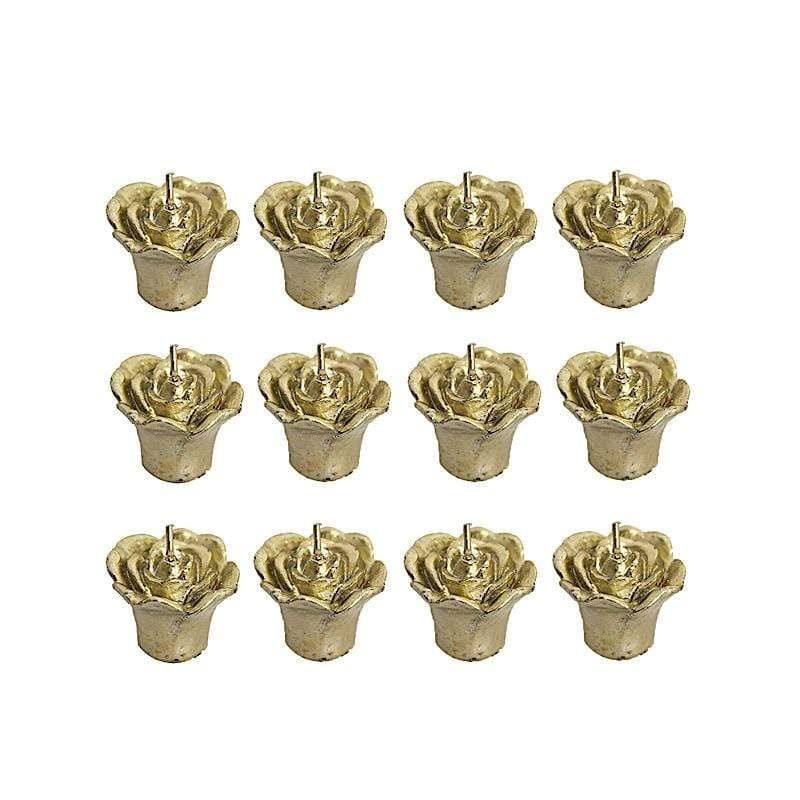 12 pcs 1 in wide Mini Roses Floating Candles