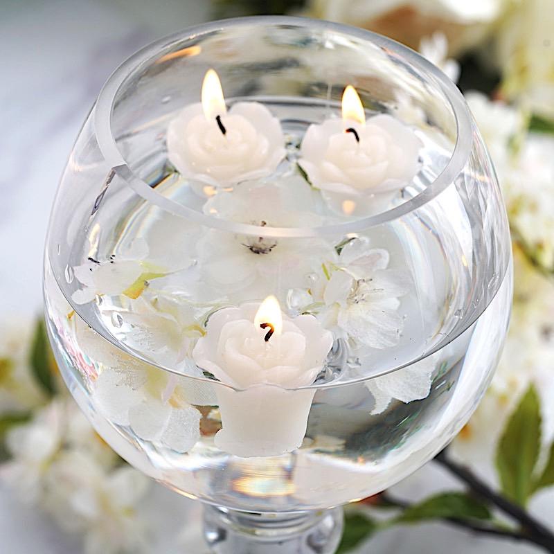 12 pcs 1 in wide Mini Roses Floating Candles