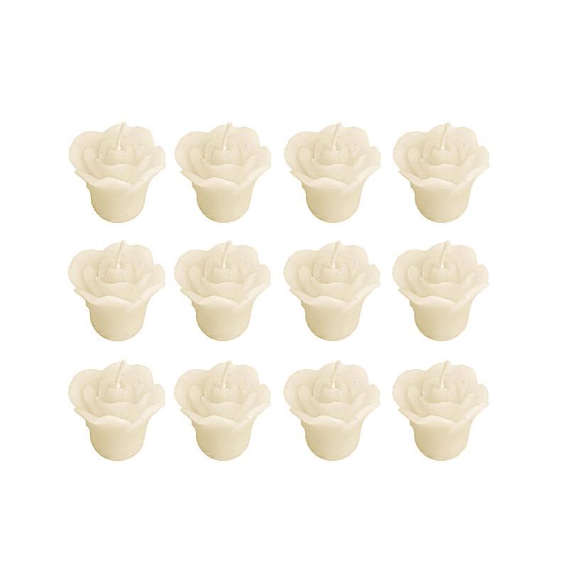 12 pcs 1 in wide Mini Roses Floating Candles