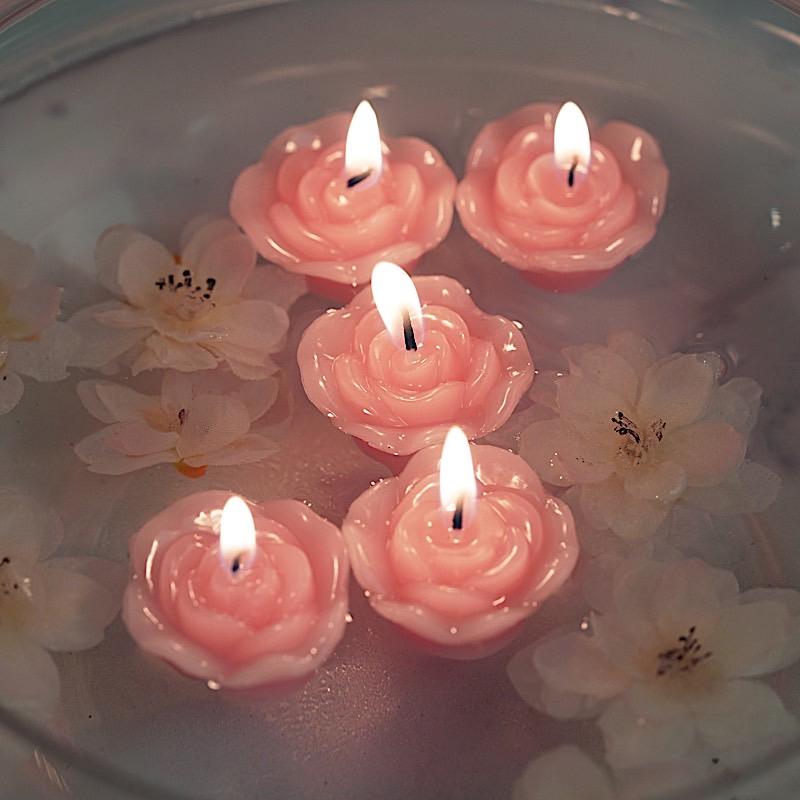 12 pcs 1 in wide Mini Roses Floating Candles