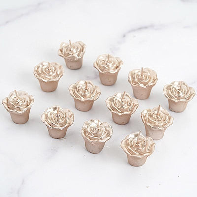 12 pcs 1 in wide Mini Roses Floating Candles