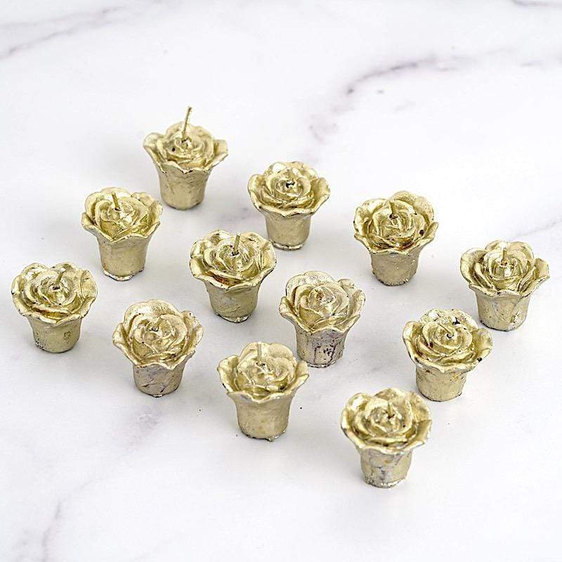 12 pcs 1 in wide Mini Roses Floating Candles