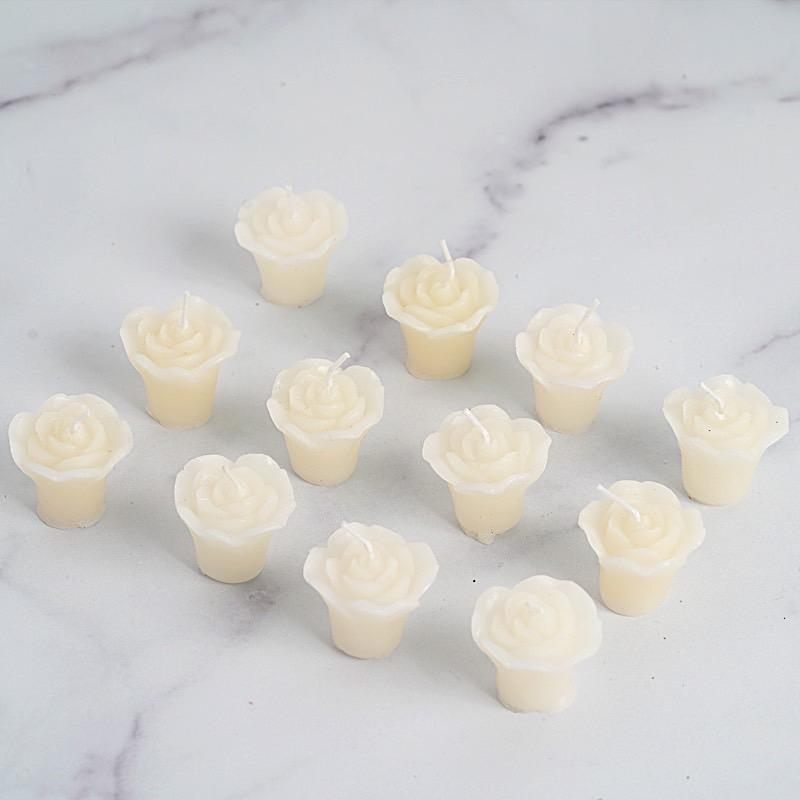 12 pcs 1 in wide Mini Roses Floating Candles