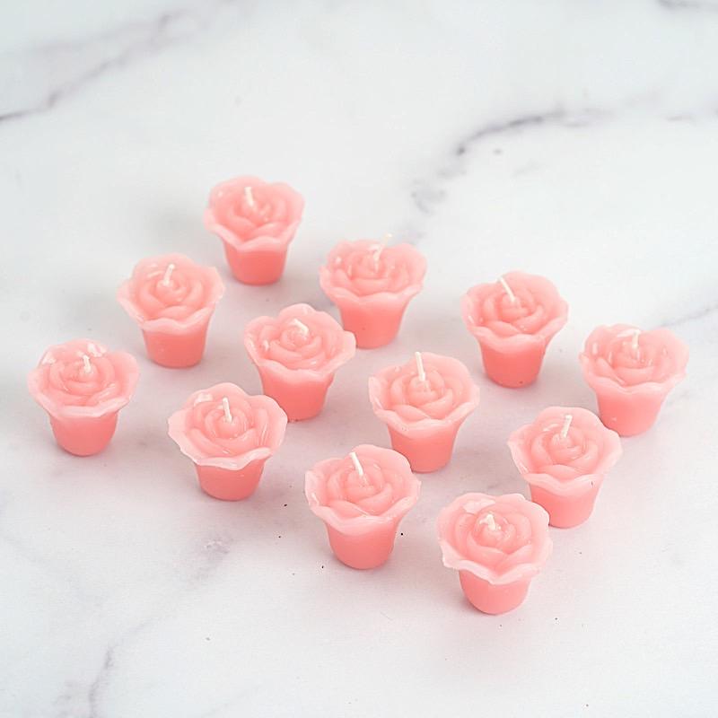 12 pcs 1 in wide Mini Roses Floating Candles