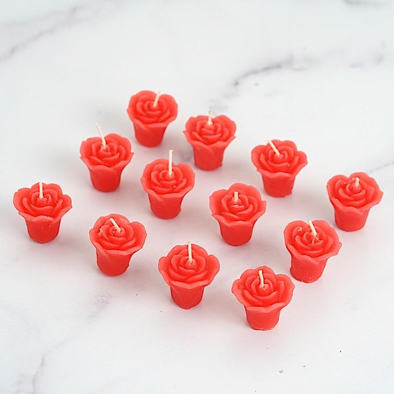 12 pcs 1 in wide Mini Roses Floating Candles