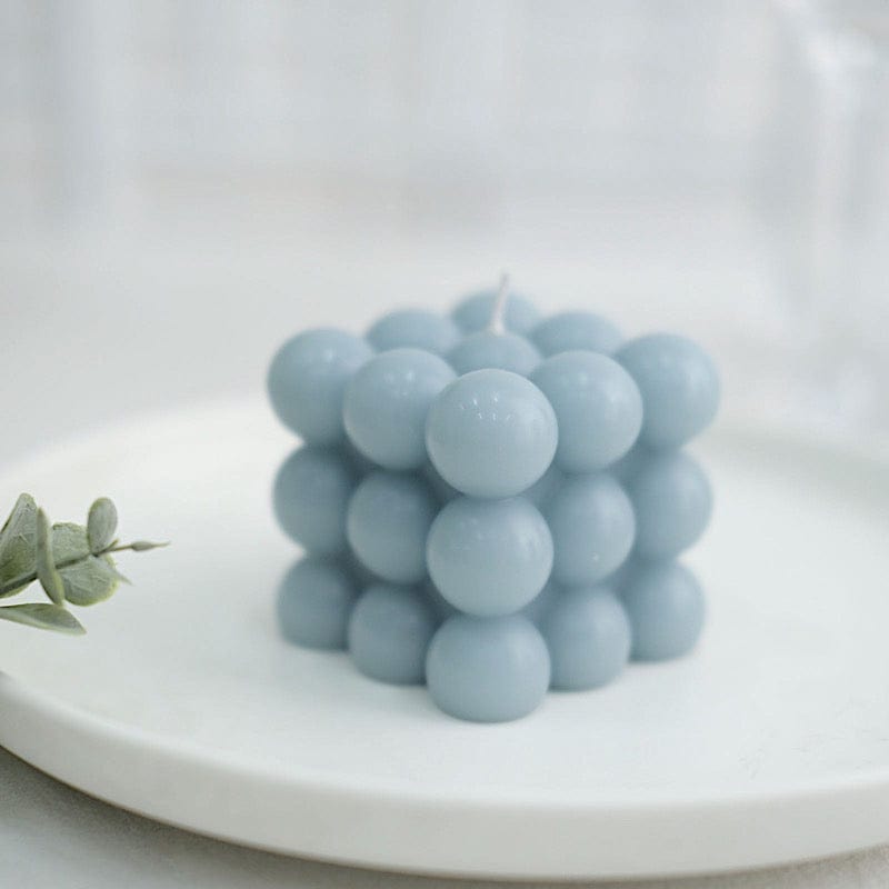 Blue and White Granulated Wax Crystals To Create Candles by Pouring in Bowl  and Inserting Wick. Stock Image - Image of powder, beads: 234668587
