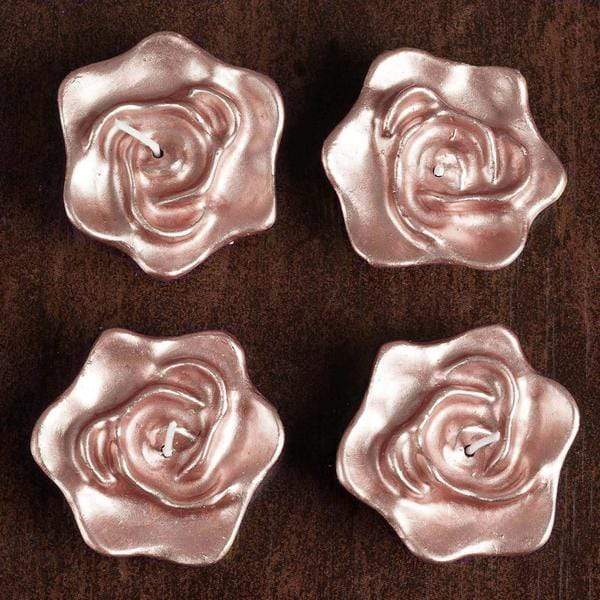 4 Wedding Roses Flowers Floating Candles Centerpieces