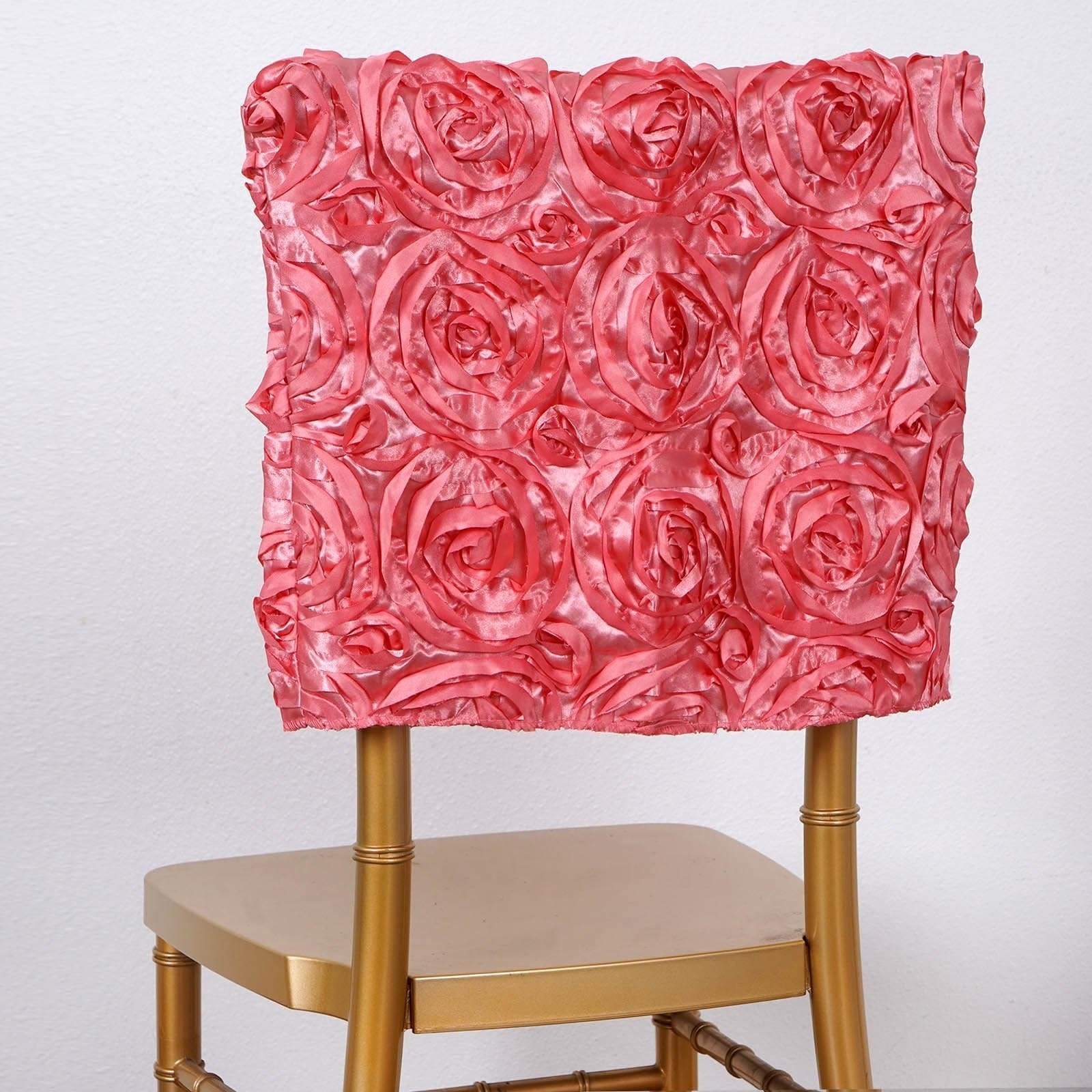 Raised Roses Square Chair Cap Covers Party Supplies