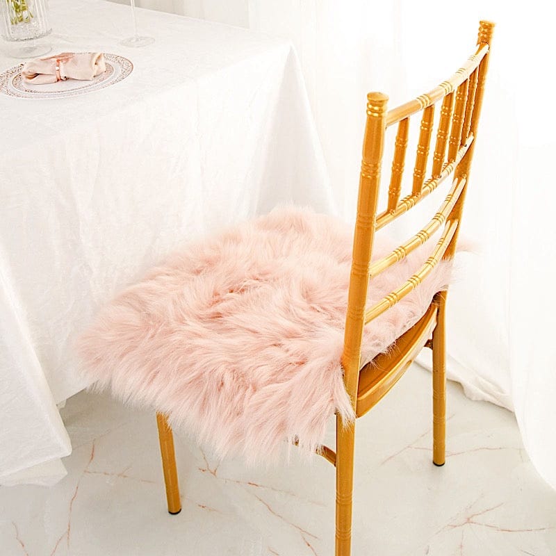 20x20 in Faux Fur Throw Sheepskin Rug Chair Cushion