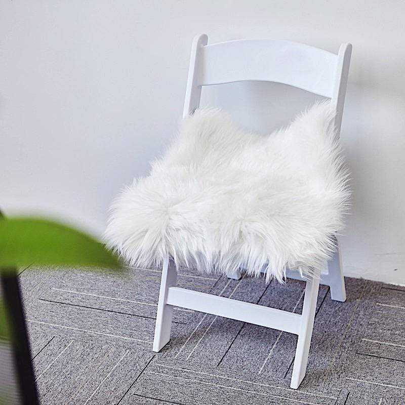 20x20 in Faux Fur Throw Sheepskin Rug Chair Cushion