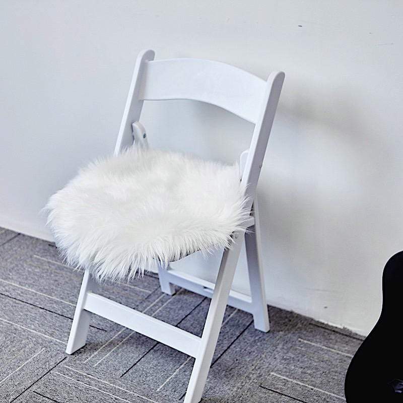 20x20 in Faux Fur Throw Sheepskin Rug Chair Cushion