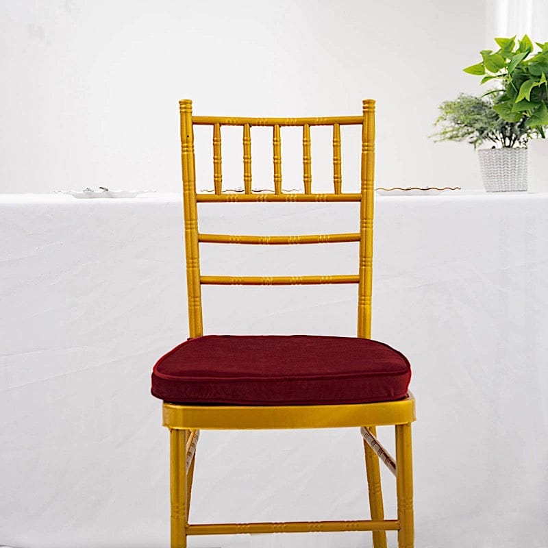 Velvet Chiavari Chair Cushion with Removable Cover