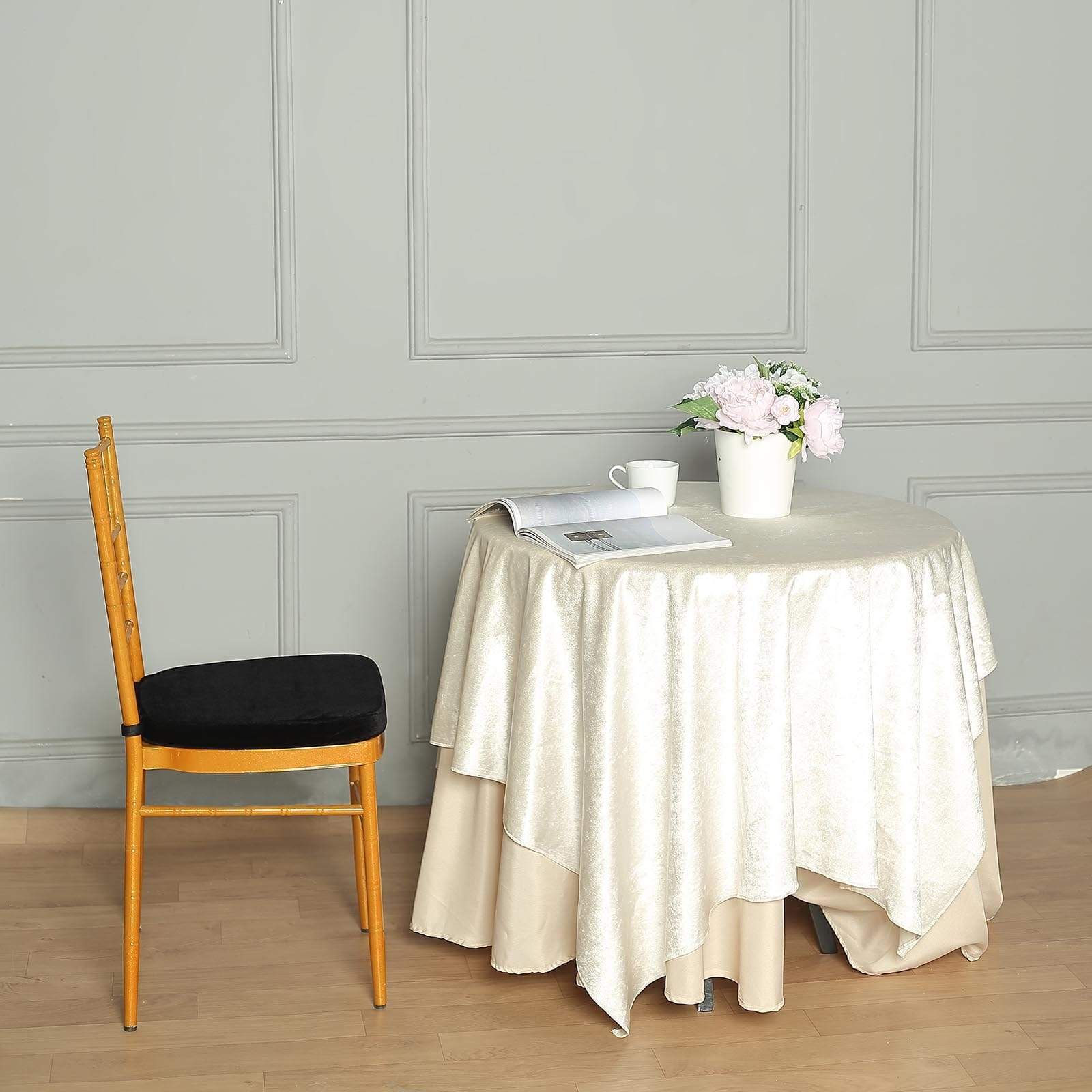 Velvet Chiavari Chair Cushion with Removable Cover