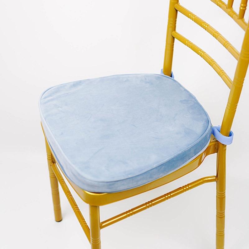 Velvet Chiavari Chair Cushion with Removable Cover