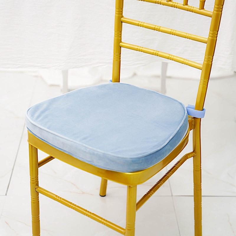 Velvet Chiavari Chair Cushion with Removable Cover