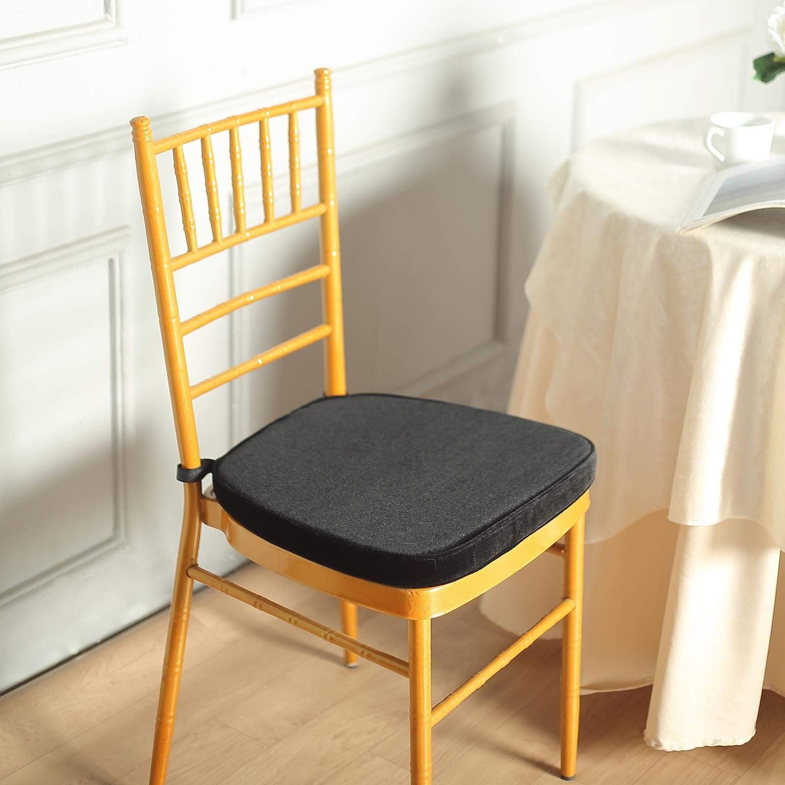 Velvet Chiavari Chair Cushion with Removable Cover