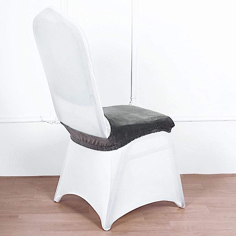 Velvet Stretchable Chair Seat Cushion Cover