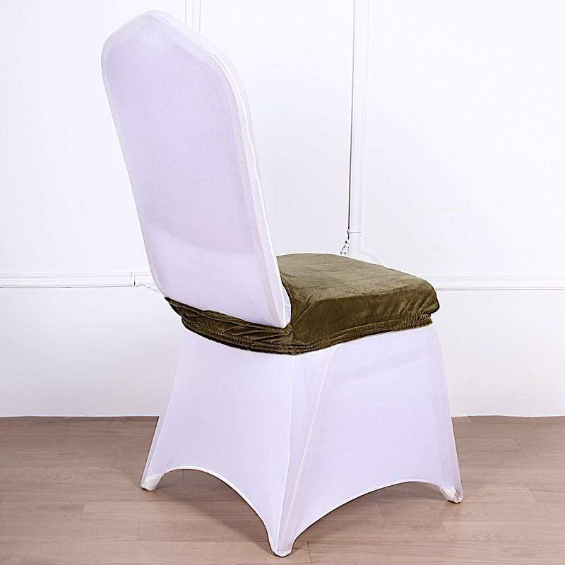 Velvet Stretchable Chair Seat Cushion Cover