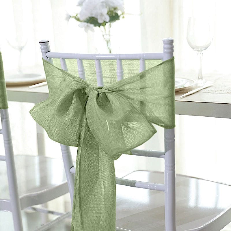 5 pcs 6x108 in Faux Burlap Chair Sashes