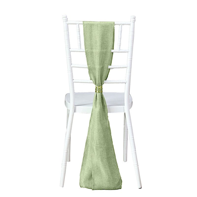 5 pcs 6x108 in Faux Burlap Chair Sashes