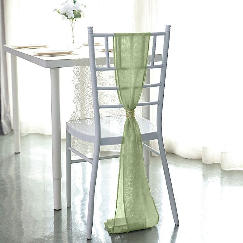 5 pcs 6x108 in Faux Burlap Chair Sashes