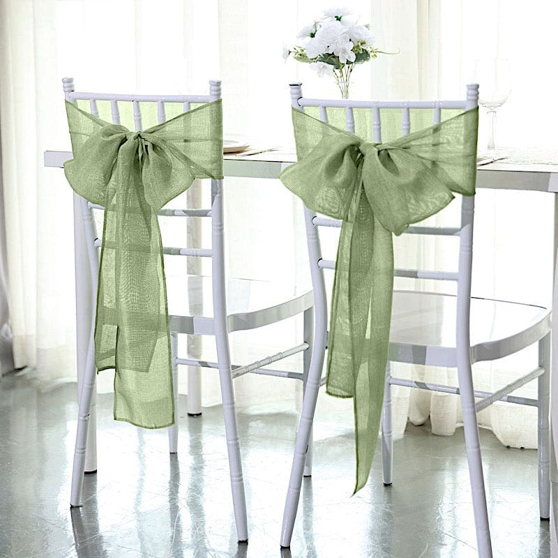 5 pcs 6x108 in Faux Burlap Chair Sashes